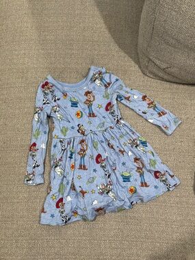 Little Sleepies Light Blue Toy Story Jessie & Woody Print Dress
